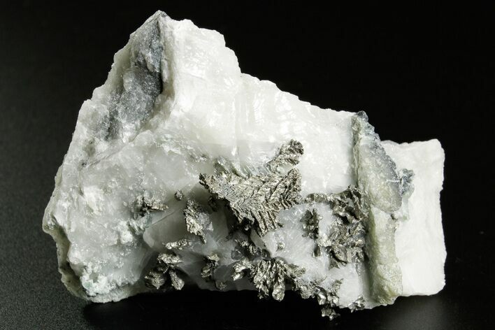 Native Silver in Calcite - Morocco #362806